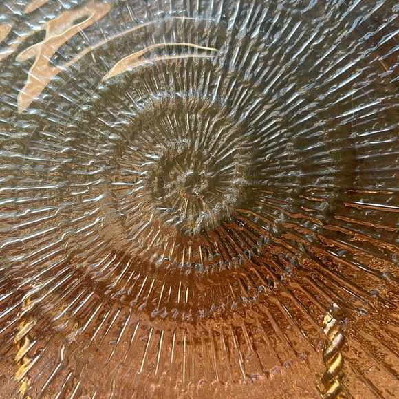 Vintage 1970s Arcoroc Spirale Serving Platter/Plate - Ammonite Fossil - Picture 4 of 6